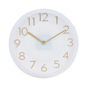 Часы настенные круглые, пластик, d25,5 см, 1xAA, арт. 06-56