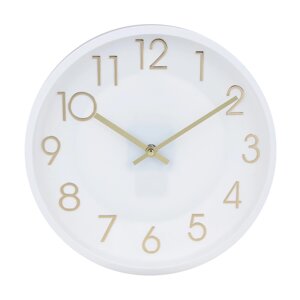 Часы настенные круглые, пластик, d29,5 см, 1xAA, арт. 06-25