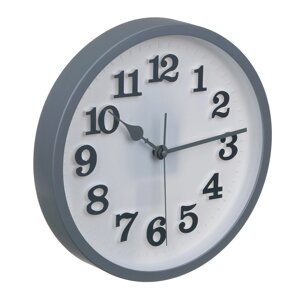 Часы настенные круглые, пластик, d30 см, 1xAA, арт. 06-22
