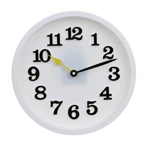 Часы настенные круглые, пластик, d30 см, 1xAA, арт. 06-40