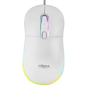 FORZA Компьютерная мышь проводная Lumy, 800/1200/1600/2400 DPI, подсветка
