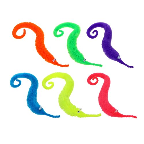 ИГРОЛЕНД Игрушка Извилистый червяк, полиэстер, 23х2см, 6 цветов