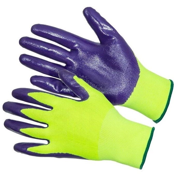 Перчатки нейлоновые с нитриловым покрытием GWARD HI-VIS 12/240 разм. L/9 от компании ООО "Барс" - фото 1