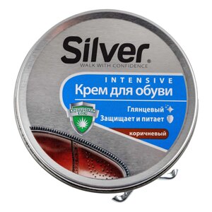 SILVER Крем для обуви 50 мл, коричневый, CL2003-02