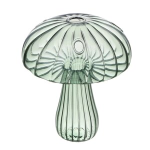 Ваза в форме гриба, 12,3x14,5см, стекло, цвет зеленый, арт. 03-3