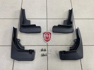 Брызговики передние под пороги + задние пластиковые (Китай) для Mercedes GLC X253 2019-AMG комплектация)