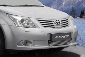 Декоративный элемент воздухозаборника бампера нижний d 10 мм (6 трубочек) для Toyota Avensis 2009-