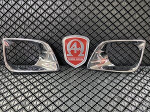 Хромированные накладки передние противотуманные фары в бампере для Toyota Prado 150 2009-2013