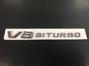 Надпись на крыло v8 Biturbo хромированная нового образца для Mercedes Benz