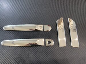 Накладки на ручки дверей из нержавеющей стали (Omsa Line) для Nissan Juke 2011-