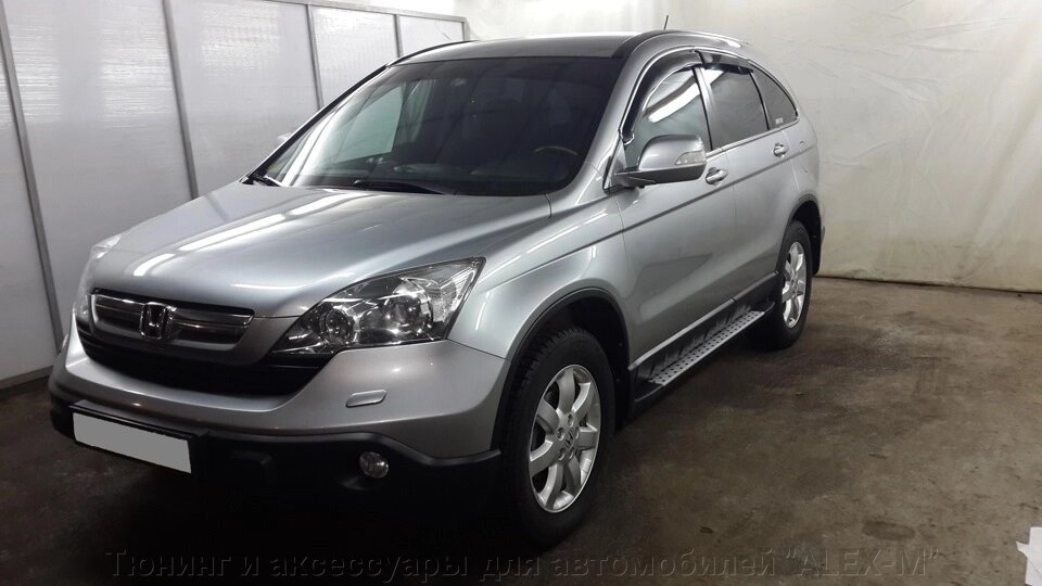 Пороги внешние площадки в стиле BMW (Китай) для Honda CR-V 2007-2012 от компании Тюнинг и аксессуары для автомобилей "ALEX-M" - фото 1