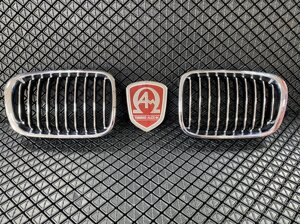 Решётка радиатора вертикальные полосы (ноздри капота) для BMW E46