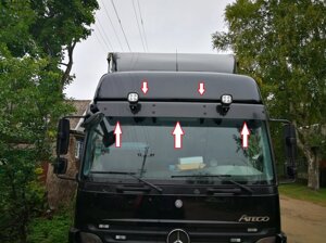 Солнцезащитный козырёк над лобовым стеклом (Турция) для Mercedes Atego 2004-2013 (2 поколение)