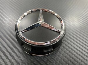 Заглушка в диск AMG бочка чёрная 75 мм для Mercedes Benz