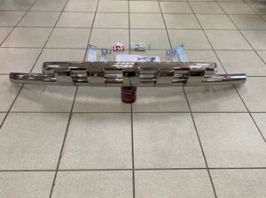 Защита переднего бампера Groender Shark 60/60 мм из нержавеющей стали (Can Otomotiv) для Lifan X60 2013-
