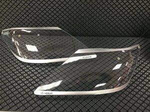 Защитные накладки на передние фары прозрачные (пластик) для Lexus LX 570 2008-2011