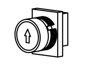 Кнопка "СТРЕЛКА" с контактами блока управления CUTR400 приводом ворот ALUTECH, CUTR400.09-A