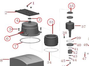 Статор электродвигателя привода ASL1000 AN-Motors в корпусе, ASL. 102 / 1000