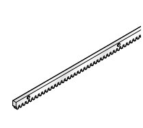 Зубчатая рейка (1 м - 12мм), 438759, c 01.03.2007