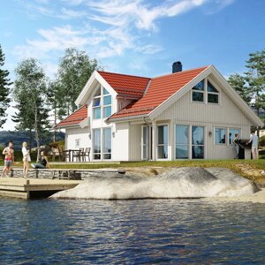 Каркасный мансардный дом Смарт 6B по проекту норвежской компании Салтдальсхитта