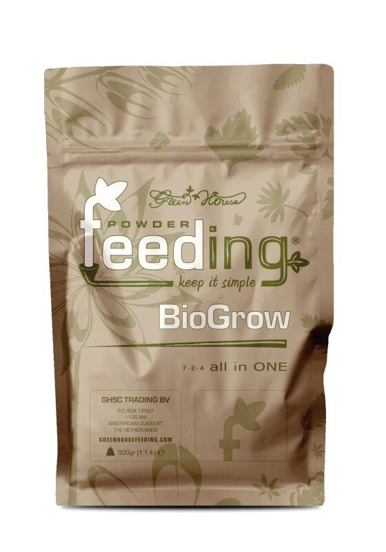 Green House Powder Feeding BIO Grow 0,5 kg Удобрение органическое для стадии вегетации от компании ИП ВОЛОШИН ДЕНИС ГРИГОРЬЕВИЧ - фото 1