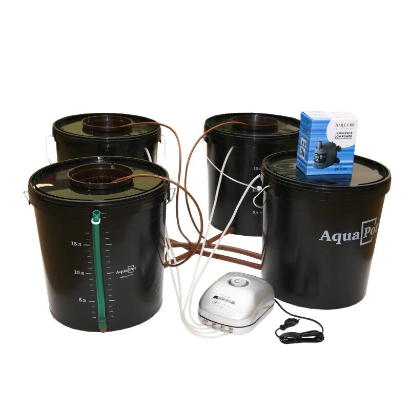Aqua. Pot Trio Гидропонная система (без компрессора) - интернет магазин