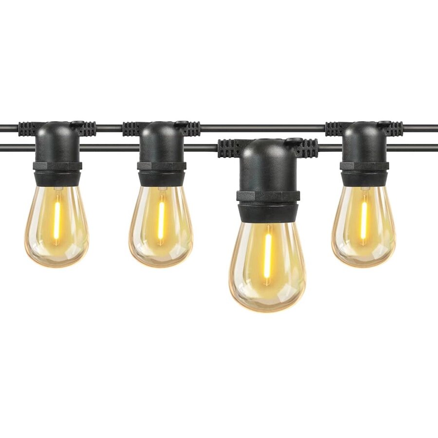 Гирлянда Белт Лайт уличная 30 ламп 10м Gen-Beltlight-10M-30E27-IP65 Black 663004 шаг 30См 16а 2x1,5mm + 3m шнур от компании ИП Набока В.М. - фото 1
