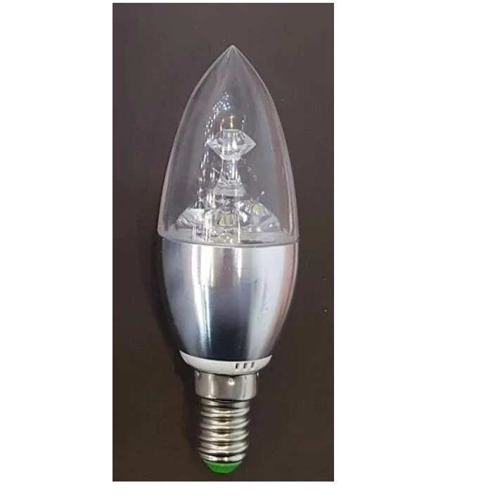 Лампа 7Вт светодиодная свеча A0715 UTLED Candle 490Lm E14 6000K Silver Уютель от компании Уютель - фото 1