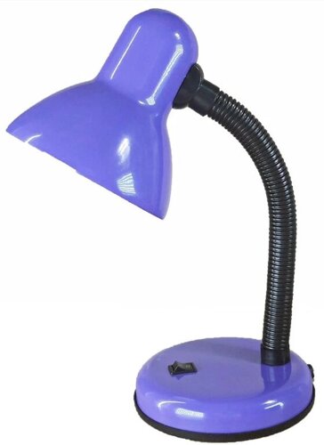 Лампа настольная UT-208B Е27 60W фиолетовая на металлической подставке трубка 28 см шнур 1,5м