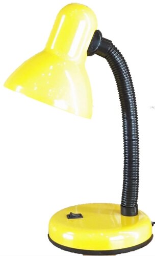 Лампа настольная UT-208B Е27 60W желтая на металлической подставке трубка 28 см шнур 1,5м