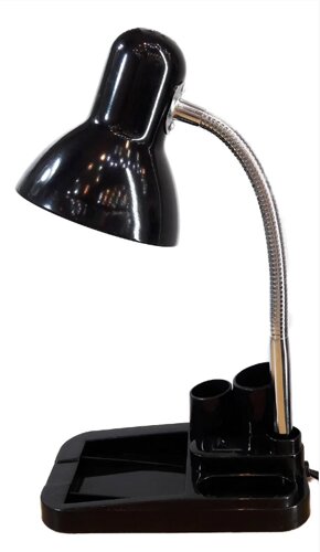Лампа настольная UT-720 Е27 60W черная на подставке с пеналом шнур 1,5 м
