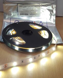 Лента 12в белая 7.2W 30led 5050 IP20 5м 10mm H3014C