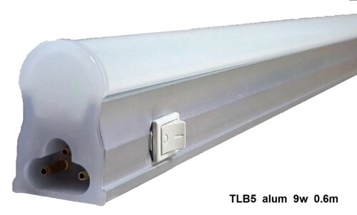 Светильник 9Вт 0.6м TLB5 new с выкл. светодиодный линейный алюминиевый 6000К