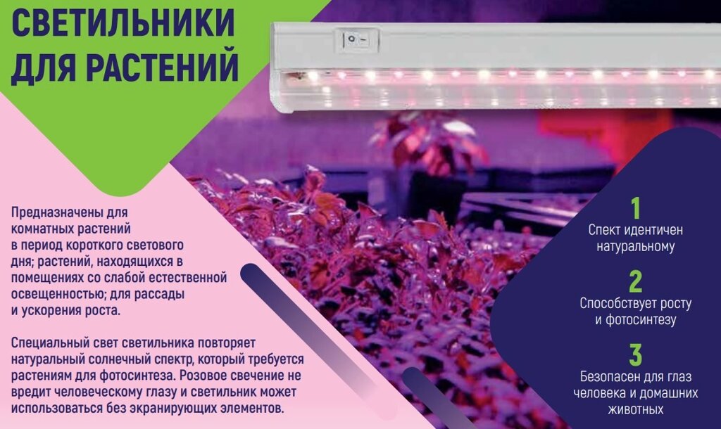 Светильник для цветения и завязей 600мм GLF1-600-8BT-FITO 8Вт светодиодный для растений оранжевый спектр 475606 от компании Уютель - фото 1