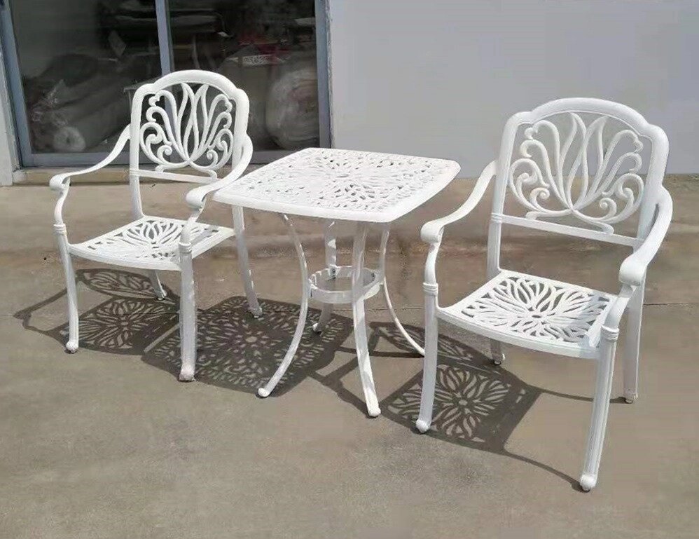 Мебель из литого алюминия Milan 2 white ##от компании## Металлическая мебель из литого алюминия, элитные садовые качели - ##фото## 1