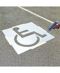 Трафарет для разметки парковки для инвалидов 900х900 мм
