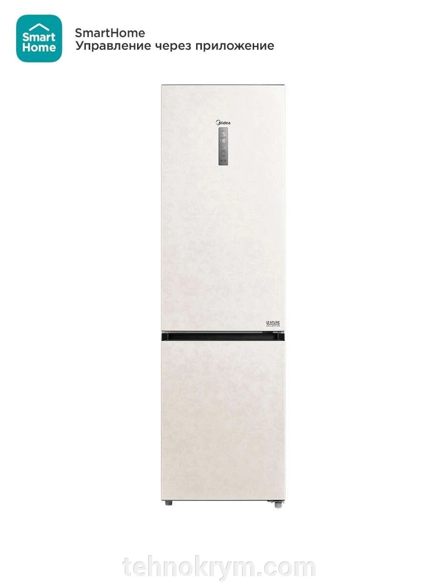 Двухкамерный холодильник Midea MDRB521MIE33OD, инверторный мотор, зона свежести, No Frost, бежевый от компании Интернет-магазин "Технокрым" по продаже телевизоров и бытовой техники - фото 1