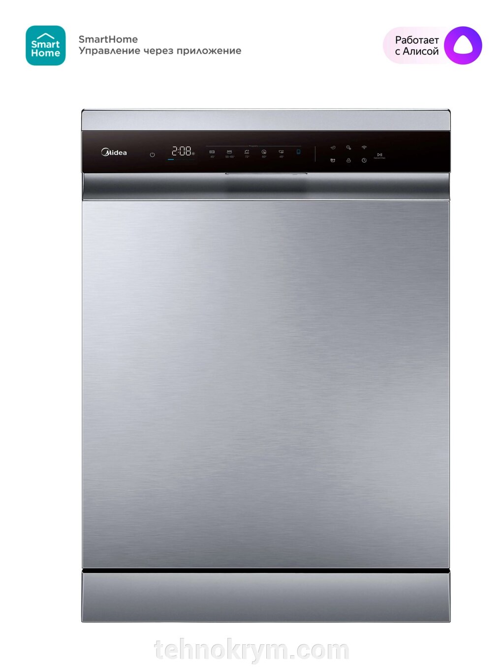 Посудомоечная машина Midea MFD60S350Si, 14 комплектов, управление через Приложение от компании Интернет-магазин "Технокрым" по продаже телевизоров и бытовой техники - фото 1