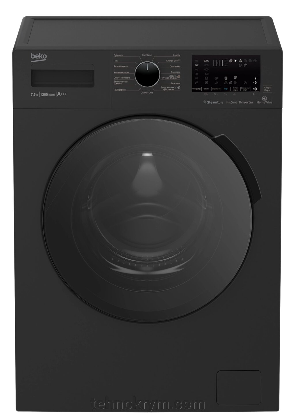 Стиральная машина Beko SteamCure WSPE7H616A, инверторный мотор, стирка с паром, загрузка 7,5 кг, от компании Интернет-магазин "Технокрым" по продаже телевизоров и бытовой техники - фото 1