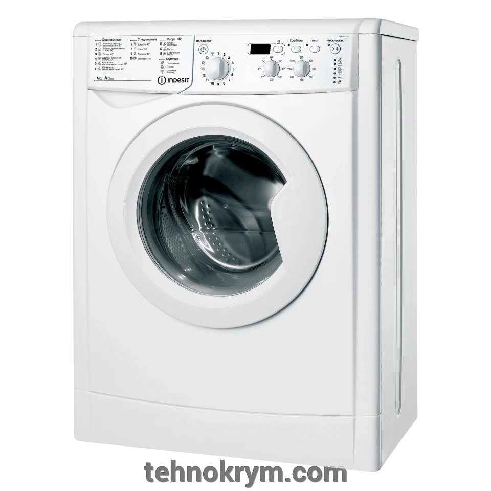 Стиральная машина Indesit IWUD 4105 (CIS), загрузка 4 кг от компании Интернет-магазин "Технокрым" по продаже телевизоров и бытовой техники - фото 1