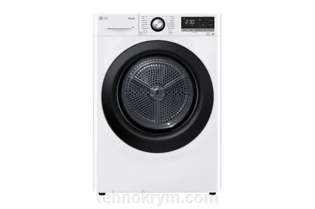 Сушильная машина LG DC90V3V6W, тепловой насос, инверторный мотор, автоочистка конденсатора, 9 кг от компании Интернет-магазин "Технокрым" по продаже телевизоров и бытовой техники - фото 1