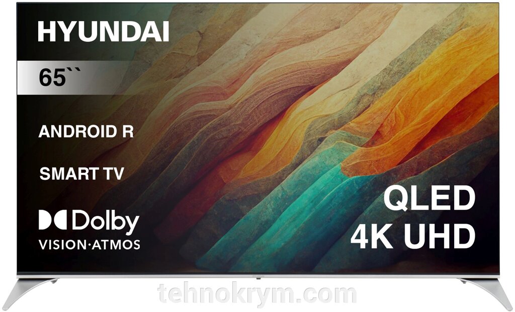 Телевизор Hyundai H-LED65QBU7500, операционная система Android 11, 4K Ultra HD, QLED от компании Интернет-магазин "Технокрым" по продаже телевизоров и бытовой техники - фото 1