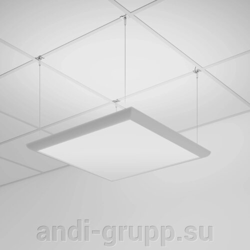 Светильник потолочный подвесной для потолка Армстронг 62х62см 50Вт 3,5/4К 8000Лм