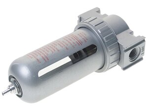 Фильтр влагоотделитель RF-AF802 для пневмосистемы 1/4"10bar температура воздуха 5-60С. 10Мк ) ROCKFORCE /1
