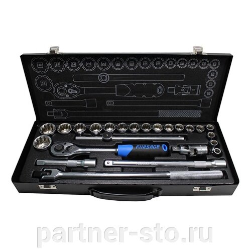 Forsage F-4246-9M Набор инструментов 24пр 1/2"12гр.)(10-32мм)