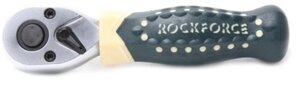 Трещотка RF-802419 реверсивная короткая с резиновой ручкой 1/2"L-170мм 72зуб) ROCKFORCE /1