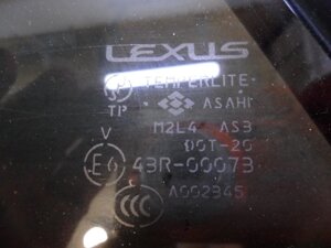 Стекло (форточка) заднее левое для Lexus RX300 (MCU35) 6812448110