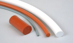 Шнур силиконовый прозрачный / белый 10х10 мм