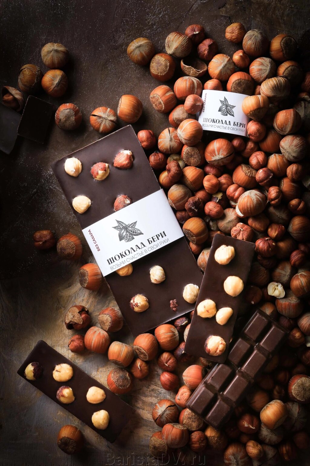 Молочный шоколад с фундуком 100 гр. от компании BaristaDV. ru - фото 1