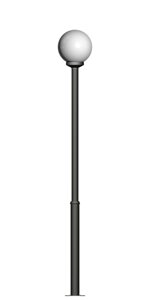 Фонарь на гладкой трубе с одним светильником высота 2,0 метра
